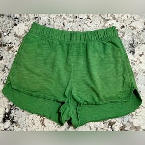 PINK Victoria's Secret Green Athletic Shorts with Elastic Waistband